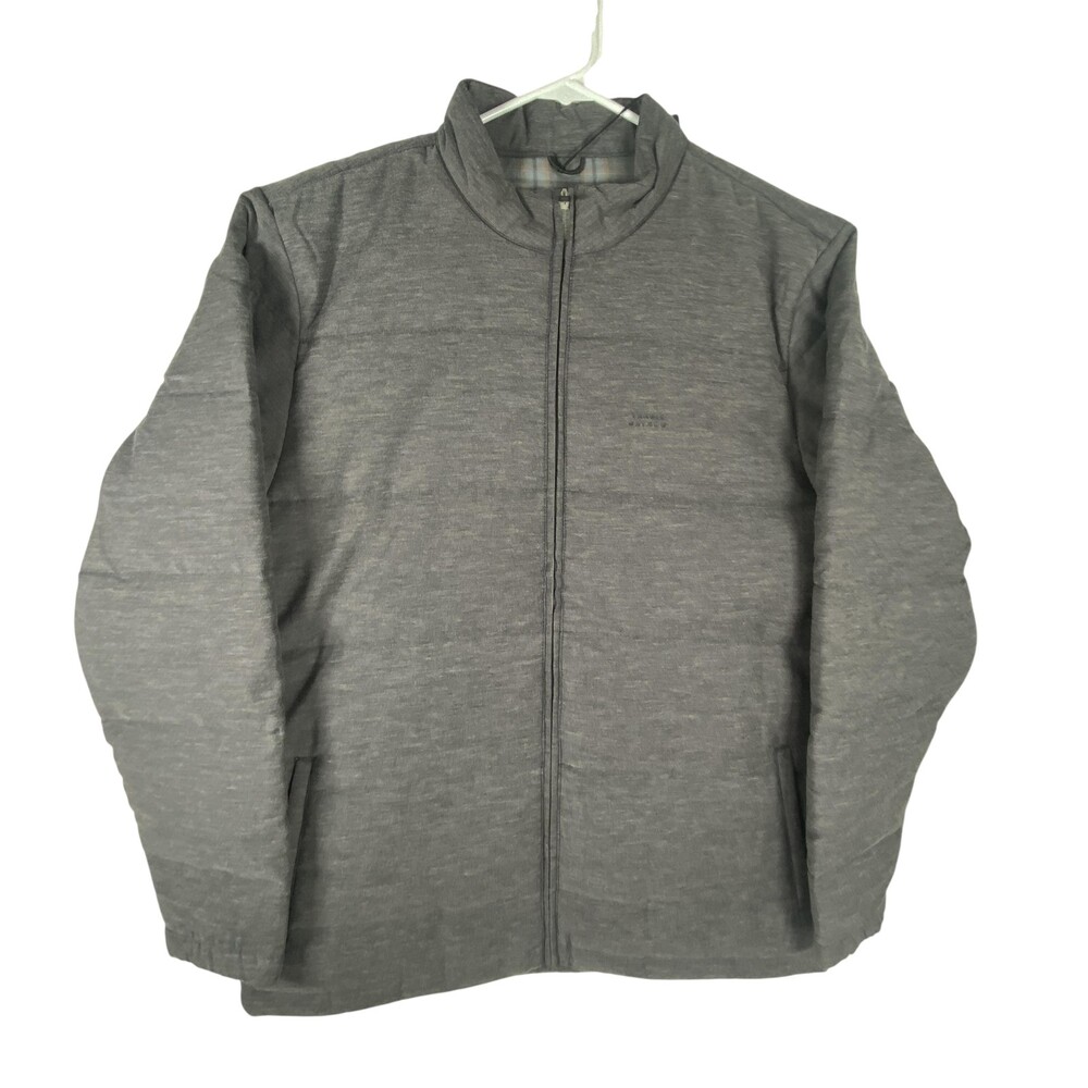 TravisMathew Climate Drop Jacket Mens Large Heather Black Puffer Full Zip Winter